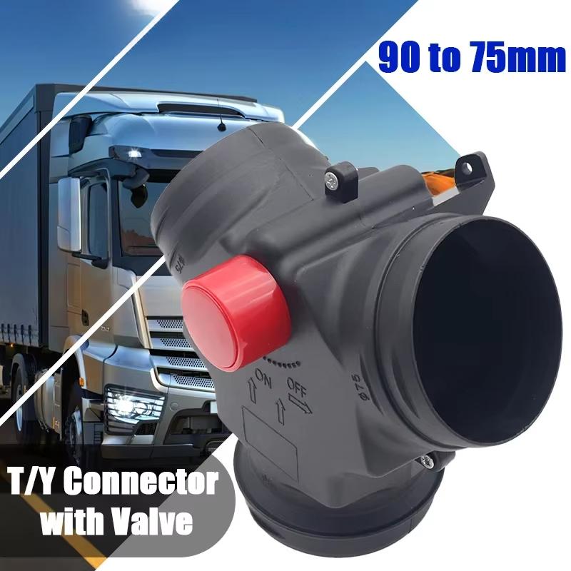 90-75 мм клапан заслонка воздушный дизельный нагреватель вентиляционный воздуховод Т-образный разветвитель выхлопная труба соединитель для автомобиля грузовика кемпера