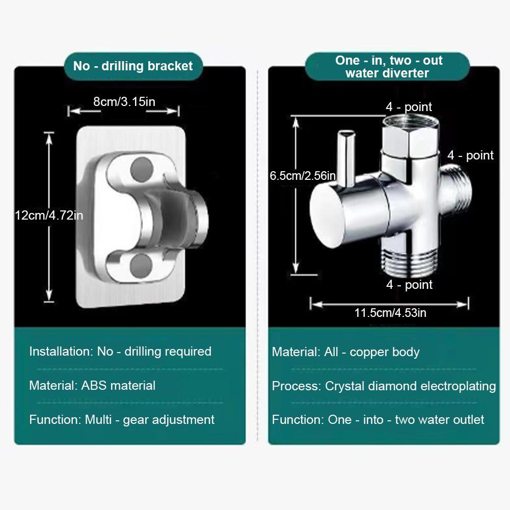 Стальной биде-ручной душ с 2-ходовым переключателем и шлангом, пистолет-распылитель для туалета, самоочищающийся набор для биде для гигиены и купания домашних животных