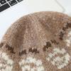 Autumn and Winter Patterned Knitted Fisherman Hat Outdoor Windproof and Warm Hat Fashionable Versatile Pot Hat