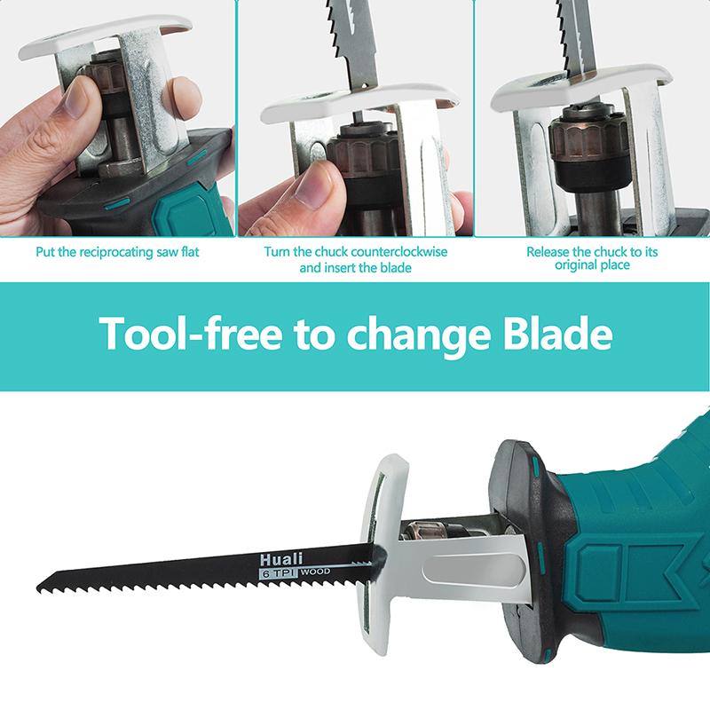 Беспроводная электрическая сабельная пила, многофункциональная портативная сабельная пила для резки дерева, уличная портативная лесозаготовительная пила, лобзик для дерева, металла