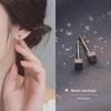 Sterling Silver Geometric Sugar Cube Earrings for Women - Simple Korean Style Ear Bone Studs