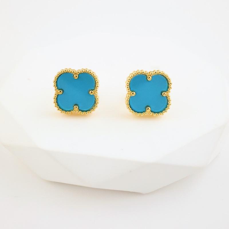 Серьги из титановой стали с четырьмя лепестками клевера, персонализированные женские серьги Ins Netroots, трепещущие на ветру, тот же абзац