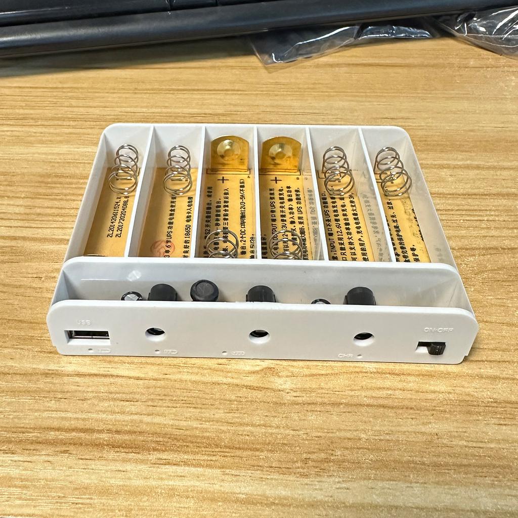 DIY 6x 18650 Battery USB 5V 9V 12V 5.5x2.1mm UPS Power Supply Box for WiFi Router Modem Security Camera DVR Smartphone