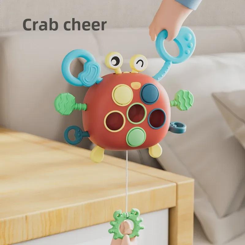 Музыкальная игрушка «Краб» для развития мелкой моторики у малышей, 6+ месяцев
