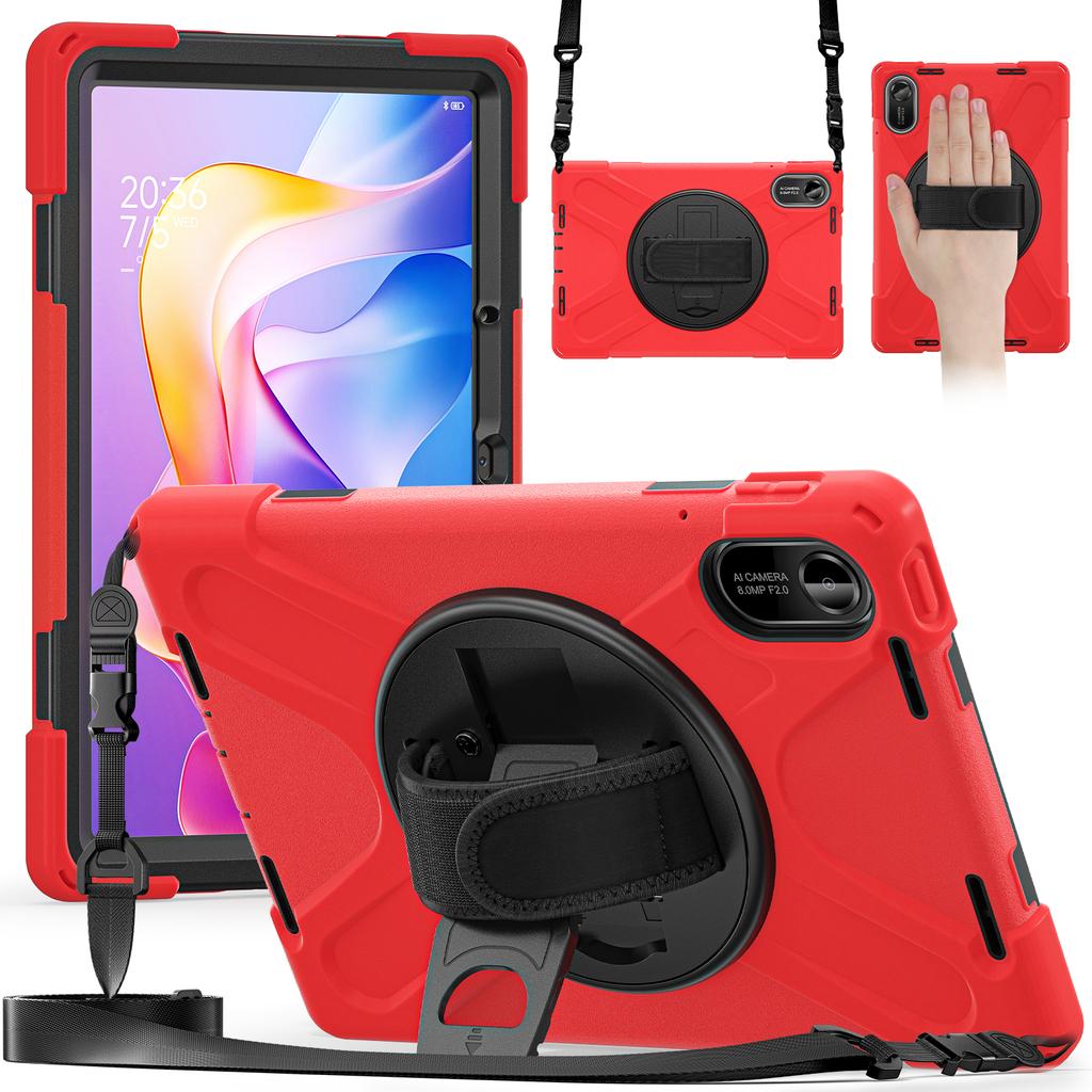 Armor Case for Xiaomi Redmi Pad 2 2025 11.0 Inch Model 25040RP0AG 25040RP0AI Heavy Duty Rotating Stand Cover with Shoulder Strap