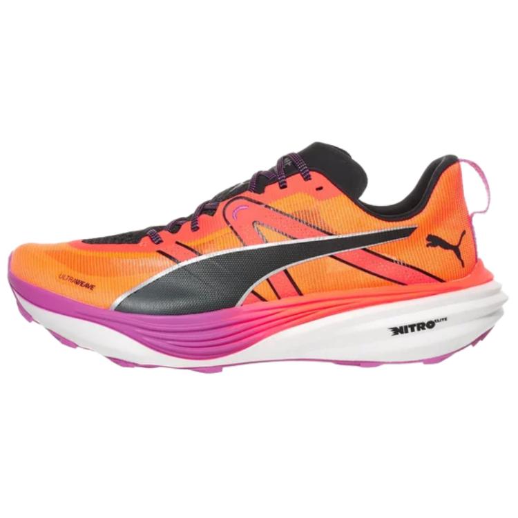 Puma Deviate Nitro Elite Trail Светящийся красный Мужские кроссовки Черный Чисто-пурпурный 310034-02