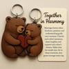 1/2Pcs Bear Couple Keychain Set Hug Matching Keychain Car Backpack Key Holder Festive Party Accessory