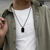 Vnox Небольшие Толстые Ожерелья-Жетоны для Мужчин Мальчиков, Военный Кулон-Жетоны, Черный Серебристый Цвет, Ожерелье из Нержавеющей Стали, Подарок для Него