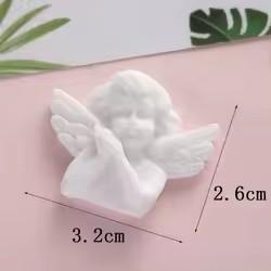 New Baroque Style White Flat Back Cabochon Resin Angel Figurines Artificial Fairy Model for Phone Case Use Souvenir