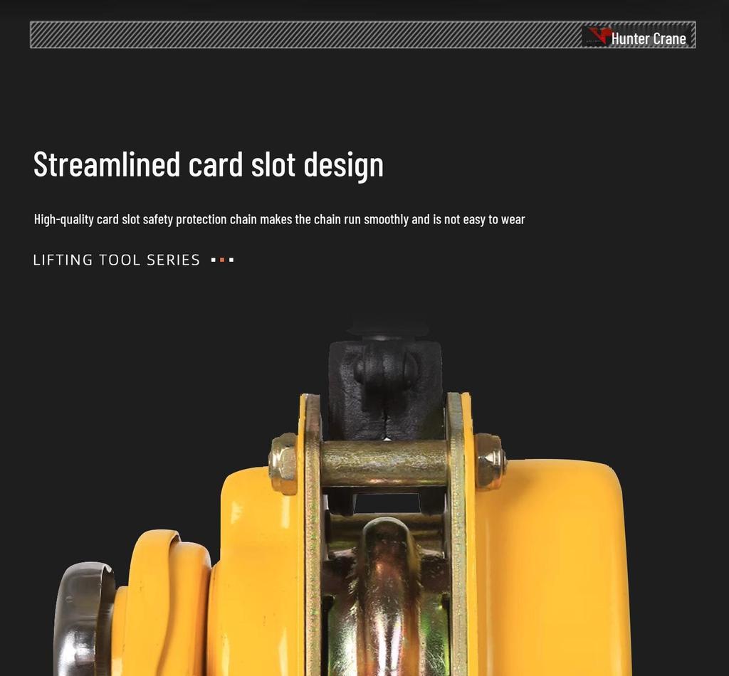 Manual Hand Chain Hoist, HSH Ratchet Tensioner, 0.75T To 3T Capacity