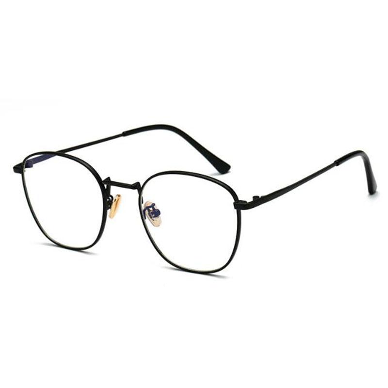 Retro Round Metal Myopia Glasses -1 0 To -6 0 For Women Men Students Square Frame Fashion Eyewear