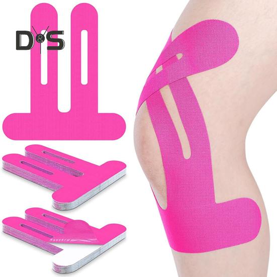 5/10 шт. предварительно нарезанная кинезиологическая лента для облегчения боли в колене, хлопковая спортивная лента, эластичная лента для поддержки колена для стабилизации колена