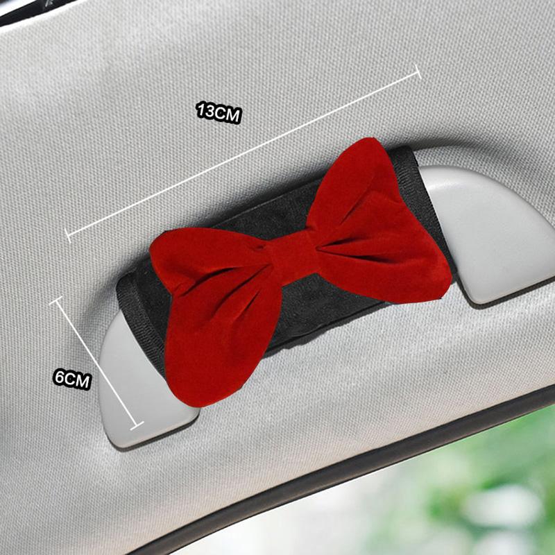 1 шт. Милая мультяшная красная автомобильная подушка для шеи с бантом, универсальная поддержка подголовника автокресла, чехол для ремня безопасности, автомобильные аксессуары для женщин