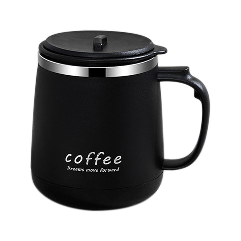 480ml 304 Stainless Steel Double-layer Insulated Coffee Cup Durable Sealed Water Cup Large Capacity Milk Coffee Mug Drinkware