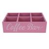 Coffee Station Organizer Wooden Coffee Bar Accessories Organizer for Counter Coffee Pods Holder Storage Box Tea Bag