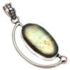 Pendant Shiney Labradorite Gemstone Mother'Day Gift Silver Jewelry 2"