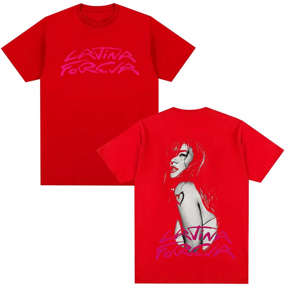 Karol G Tropicoqueta Latina Foreva 2026 Album Tshirt Unisex Women Fashion Harajuku Tshirts Casual Cotton T Shirt Tops Streetwear