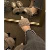 Women High Heel Shoes Fur Slippers Mules Pointed Toe Furry Slides Fashion Elegant Luxury Designer Flip Flops Office Pumps