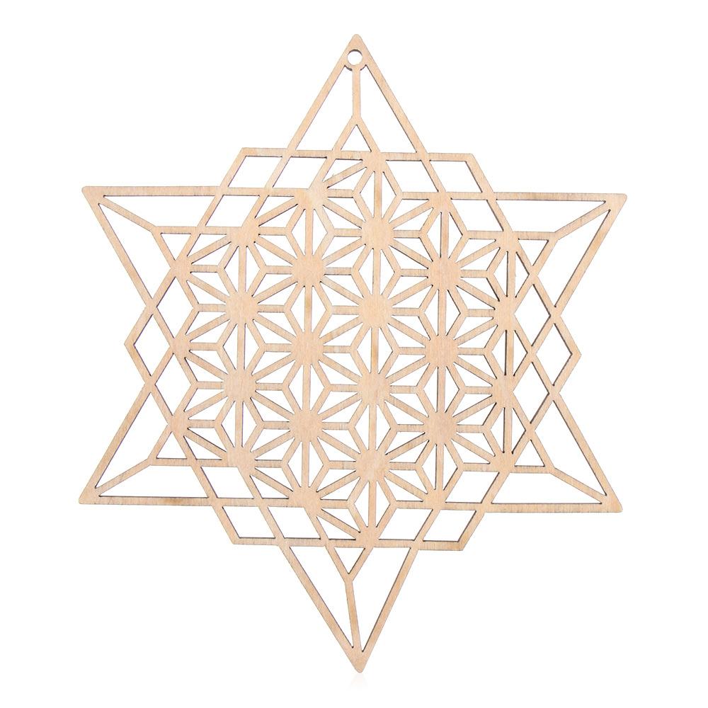 Настенный художественный домашний декор, деревянная основа, форма цветка жизни, деревянный настенный знак, энергетический коврик «Цветок жизни»