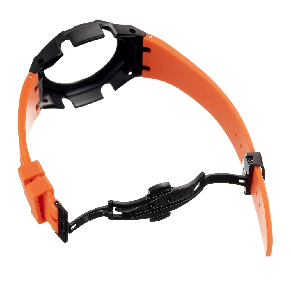 Compatible Metal Case Rubber Belt Metal Case Rubber Belt Orange [GEARS CLUB] G-SHOCK GA-2100