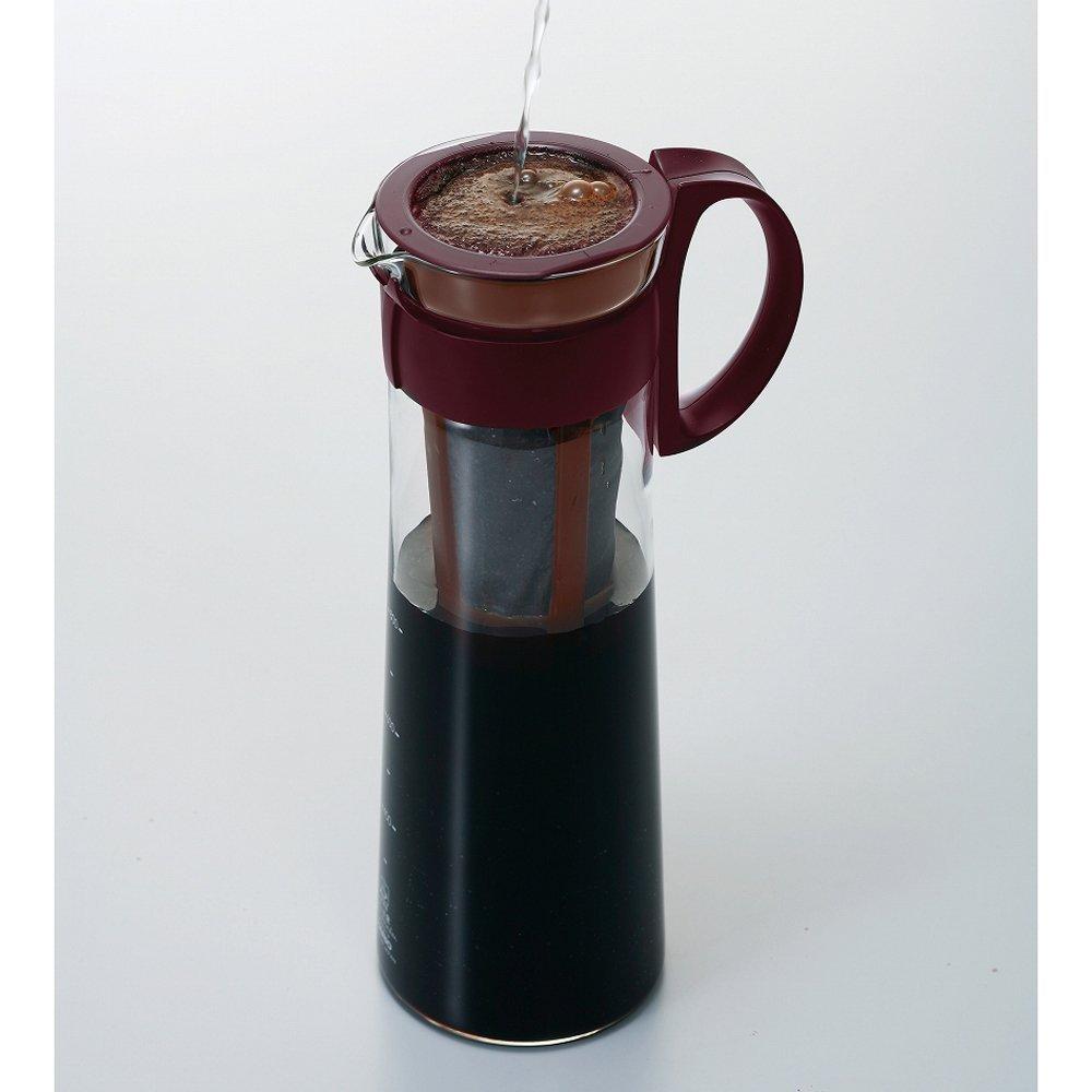 Hario Cold Brew Coffee Pot, 1000ml, Chocolate Brown, MCPN-14CBR, Removable Strainer, 8 Cups, Made In Japan