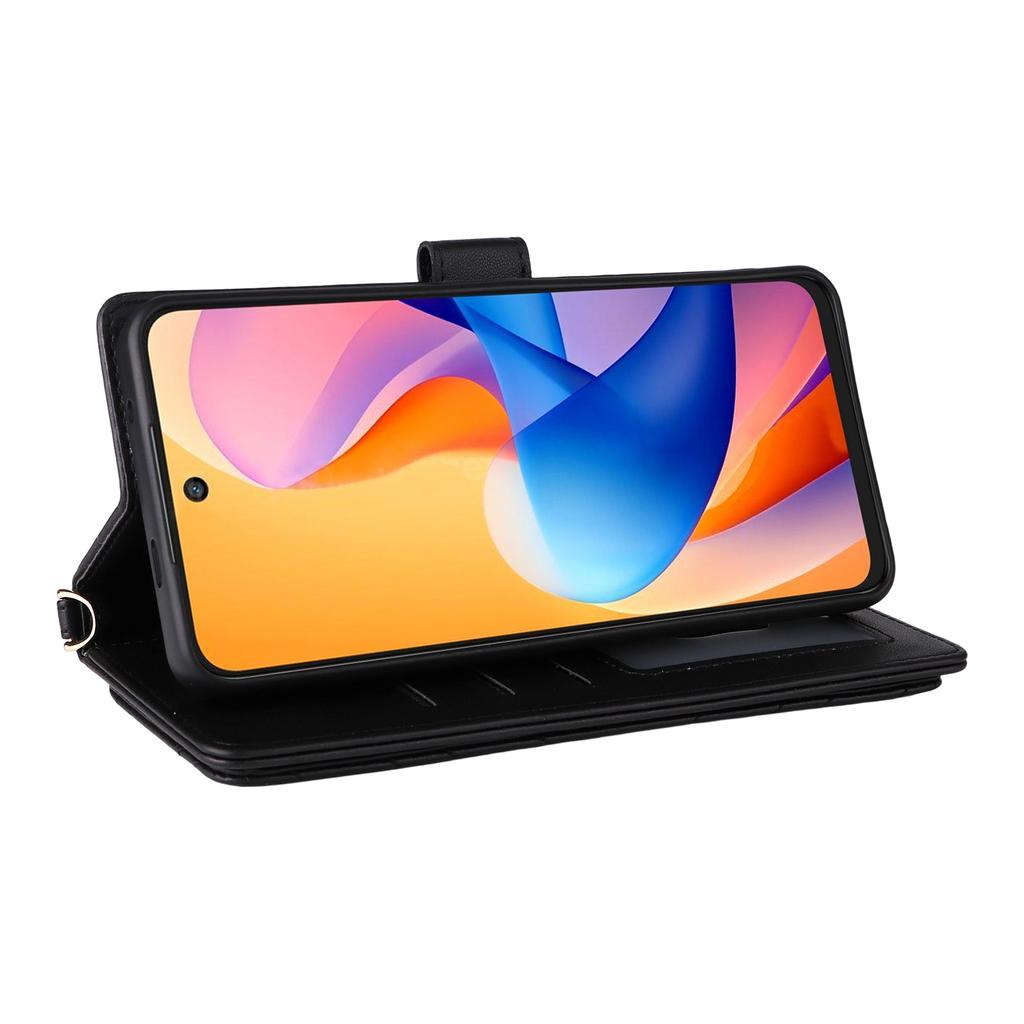 Для TCL 60R 5G/60 5G Чехол-кошелек с плечевым/кистевым ремешком Кожаный чехол для телефона Подставка