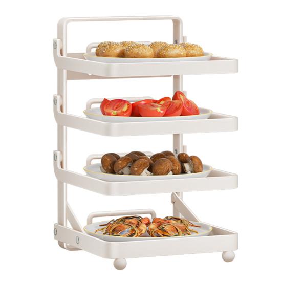 Настенная кухонная полка для хранения Органайзер для кастрюль и сковородок Высокая грузоподъемность Многослойная складная конструкция Сверхпрочная полка для кастрюль и сковородок