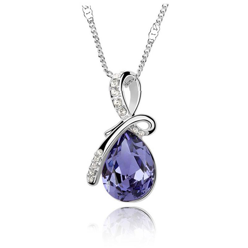 Модное женское ожерелье с кристаллами на свадьбу, 1 шт., ожерелье с подвеской в виде слезы ангела, ювелирные изделия, стразы ручной работы