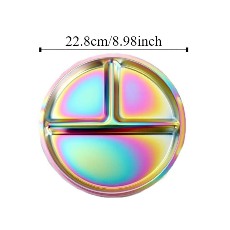 Ослепительная тарелка для контроля порций Многоразовый 3-секционный поднос для еды 3 отделения Посуда Ланч