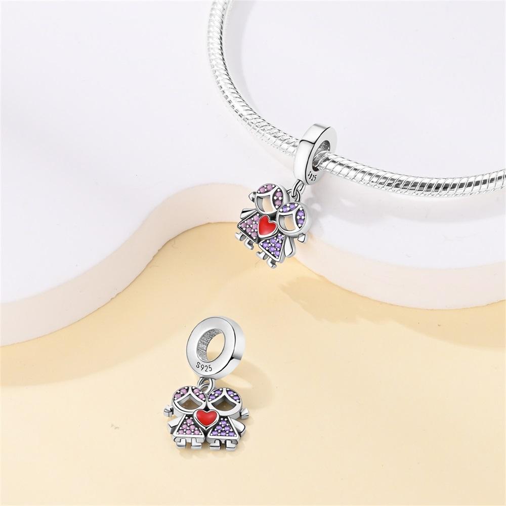 Подвеска Шарм Бусина Медь Бесконечно Любящие Бусины Подходит для Оригинального Браслета Для Изготовления Ювелирных Изделий Подарок на День Святого Валентина