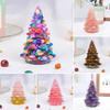 Faux Crystal Christmas Tree Figurine Mini Artificial Crystal Tree Tabletop Ornament for Winter Holiday Home Decor