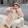 Зимнее женское теплое пальто из искусственного меха, новое корейское пальто из овечьей шерсти, модное утепленное пальто из овчины, цельное меховое пальто, женская куртка