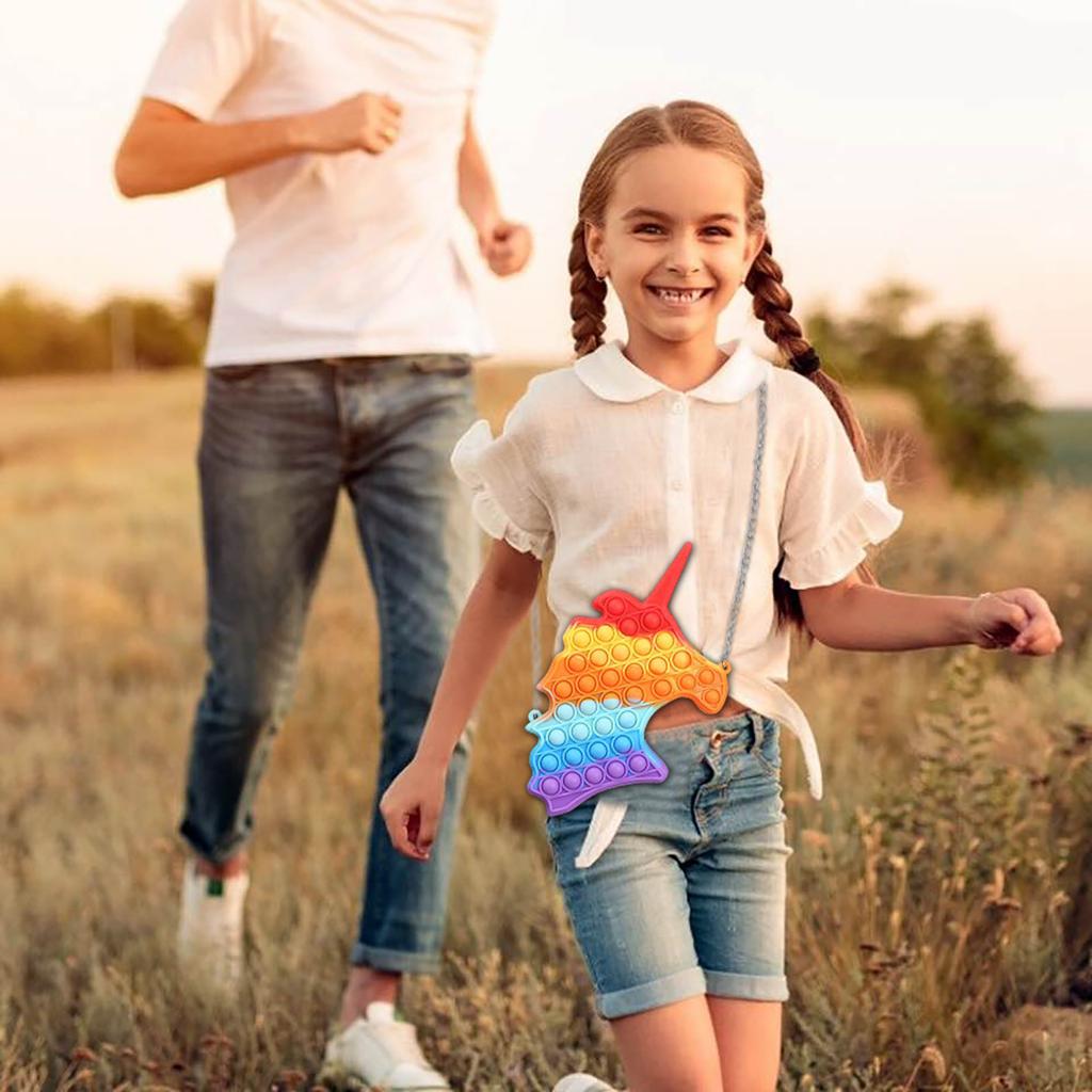 Сумка с подвеской для игрушек, игрушки для снятия стресса с пузырьками для взрослых и детей