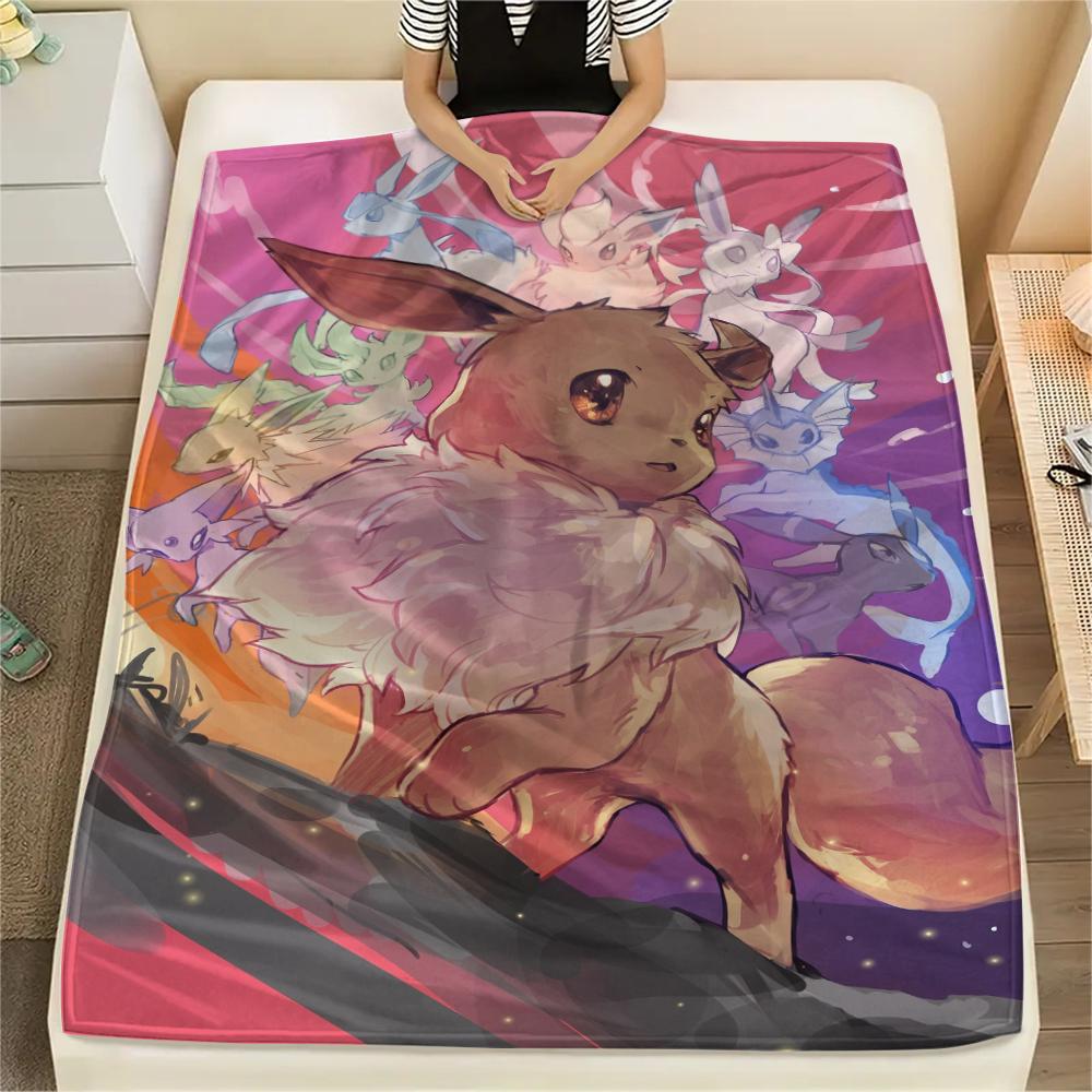 Eevee Pokemon Blanket, Cozy Throw for Home Use, Ideal Gift for Eevee Fans.chl