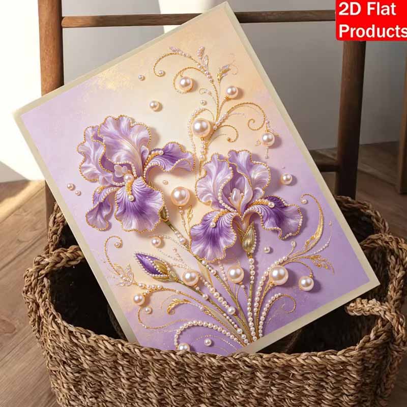 Жемчужная живопись painting ирис цветок painting ручной работы творческие проекты. домашний настенный декор.