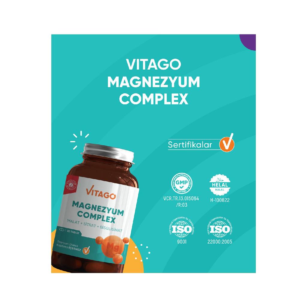 Таблетированная пищевая добавка, содержащая магниевый комплекс премиум-класса, 30 шт.