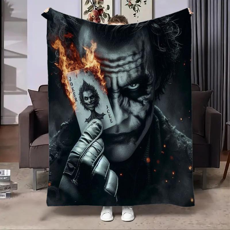 8 Sizes Clown Joker Printed Blanket Warm and Soft for Home Travel Blanket Sofa Bedding Camping Picnic Car Office Cover Blanket