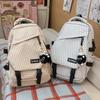 Schoolbag schoolbag junior high school girls plaid large-capacity backpack 1011 new primary school students high school students simple 