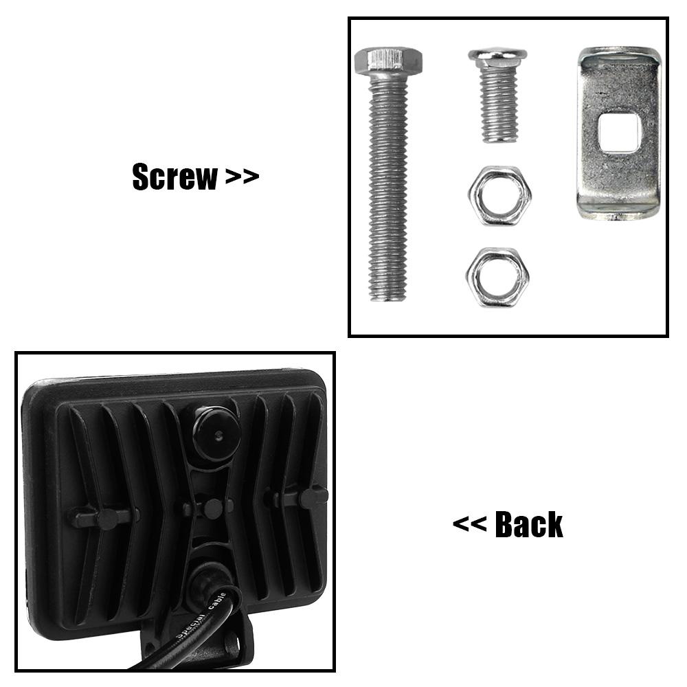 Светодиодная рабочая фара, светодиодная балка, точечный свет, 3 дюйма, 12 В, 54 Вт, водонепроницаемая, светодиод 3030, 18 SMD для грузовика, трактора, лодки, внедорожника, автомобиля, внедорожника, автомобильные аксессуары