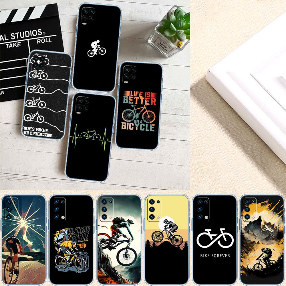 LO28 Cycling Bicycle Soft Shell Transparent Phone Case for Motorola Moto G7 G8 G9 G84 G85 G73 G24 G15 Z2 Play Power Plus
