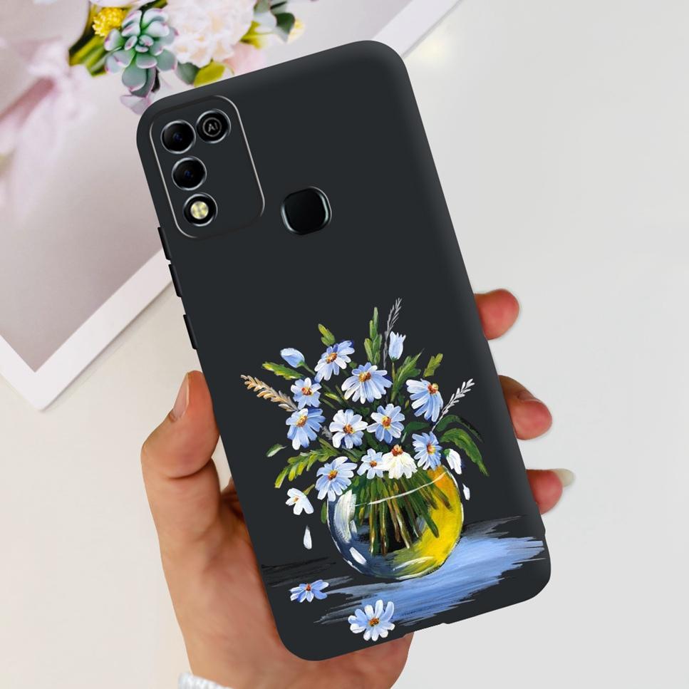 Для Infinix Hot 11 Play 6.82" Мягкие Силиконовые Чехлы Для Телефона Для Infinix Hot 11 Play 11play 10Play Чехол Роскошные Цветы Funda Capa