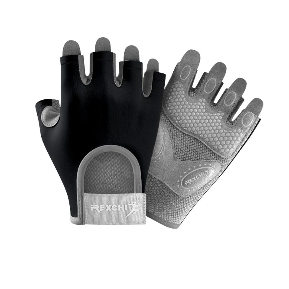 1 Pair Gym Breathable Bodybuilding Non-slip Fitness Gloves Half Finger Gloves Cycling Gloves