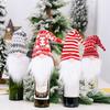 2pcs Cartoon Faceless Doll Champagne Bottle Cover Knitted Christmas Bottle Cover  Family