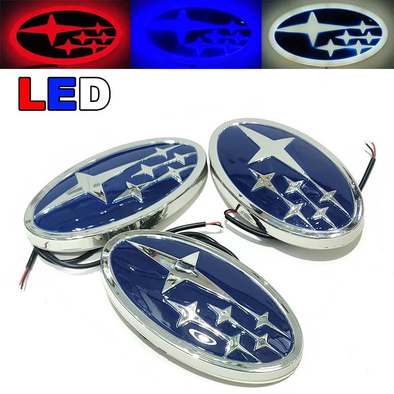 12V LED Trunk Logo Emblem Badge Light 14x7.3cm Waterproof for Subaru Forester WRX STI Outback Impreza Legacy XV BRZ Tribeca etc