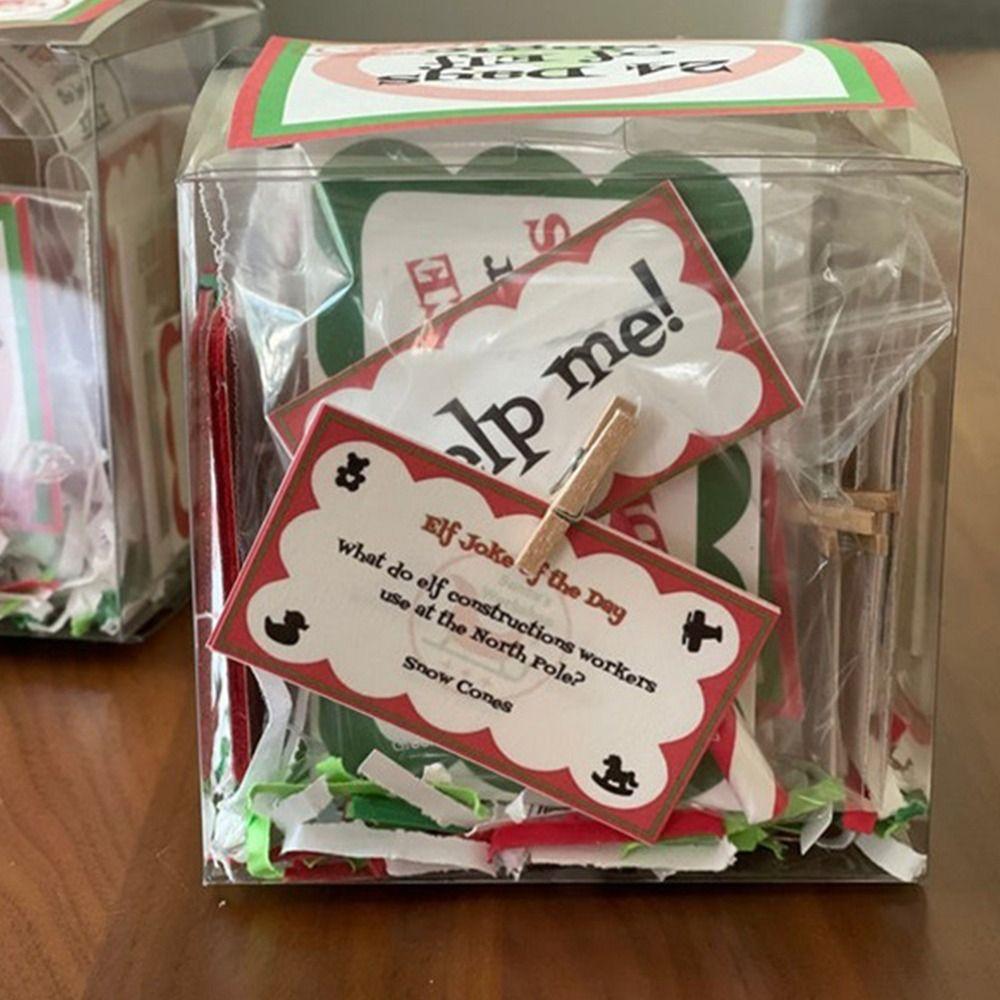 Эльфийские занятия Эльфийский набор 24/30 дней Рождества Эльфийские розыгрыши Пластик Набор для обратного отсчета Рождества Лучший смешной эльфийский набор 24/30 дней Дом