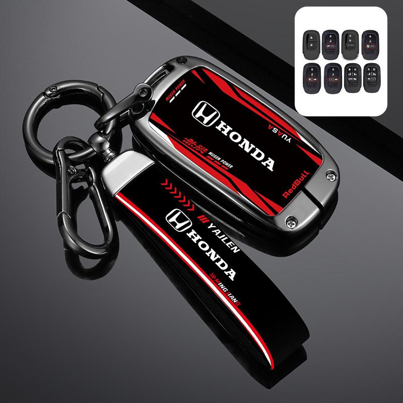 CLVRX1 Racing Style Car Remote Key Case Cover Keychain for Honda 2022 2023 2024 Accord Civic HR-V CR-V Pilot Sport SI EX EX-L Touring