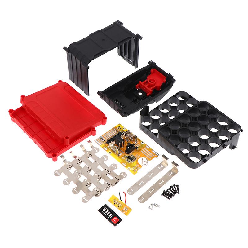 1 комплект 21 В 100 А 20*21700 Аксессуары для электроинструментов Литий-ионный аккумуляторный кейс Для Mak Bms Бокс Зарядка Pcba Держатель Индикатор мощности 5Мос