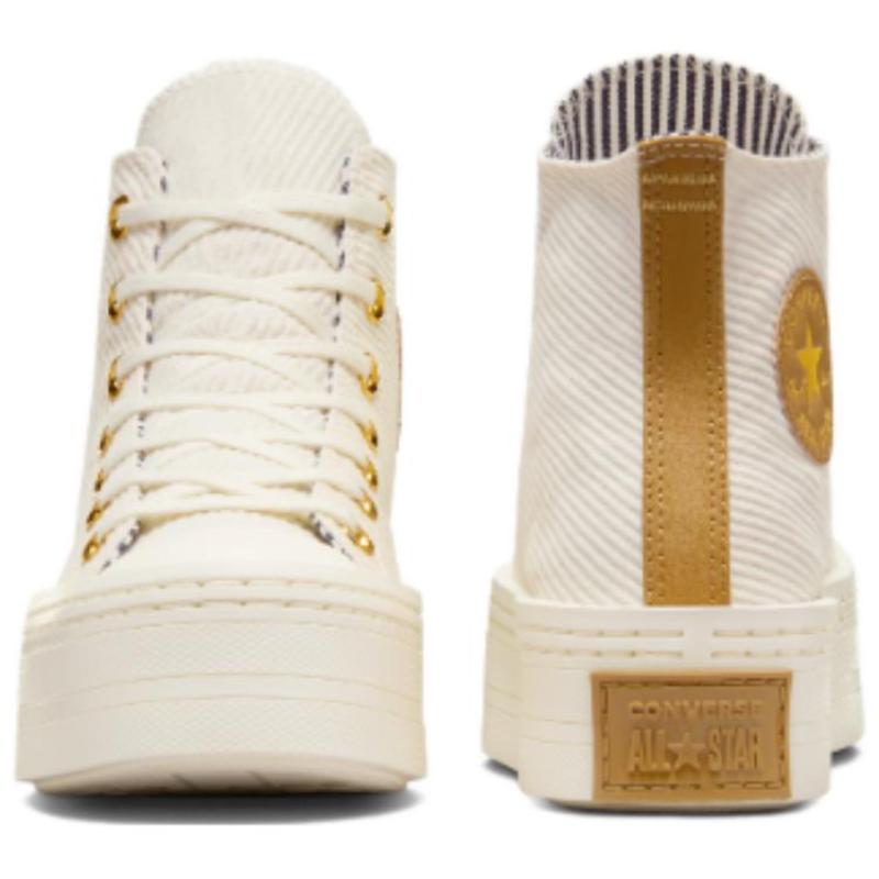 Converse Chuck Taylor All Star Вельветовые Удобные Нескользящие Износостойкие Ботинки Женские Молочно-белые