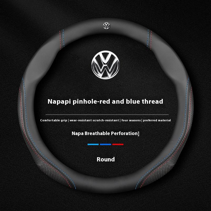 Volkswagen R Magotan Jeeta Passat Golf 5 GTI Beetle Tiguan Touareg Polo T-ROC T-Cross Автомобильная кожаная противоскользящая накладка на руль