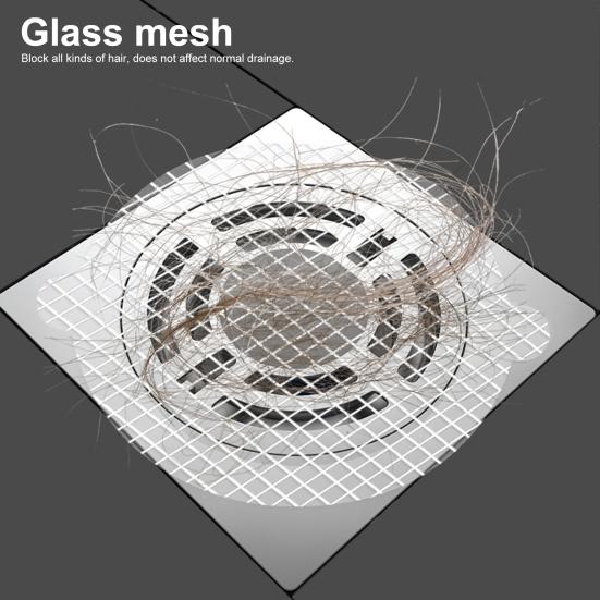 30Pcs Drain Hair Catcher Prevent Easy Filter Install Biodegradable Sewer Clogs Mesh Stickers Adhesive